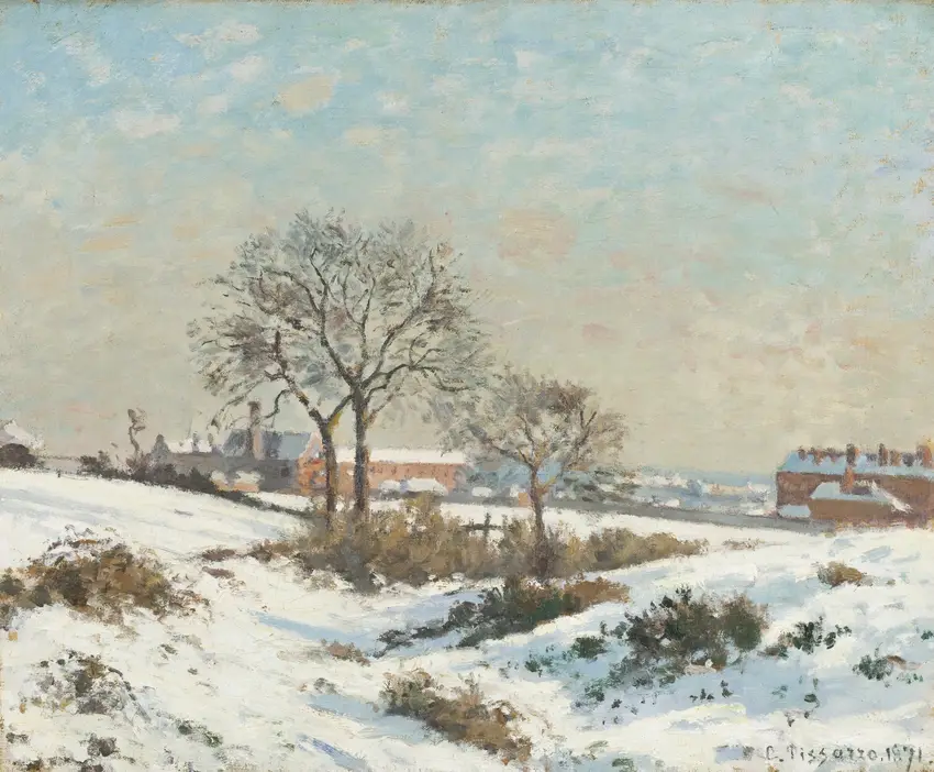 Snowy Landscape at South Norwood (1871) by Camille Pissarro